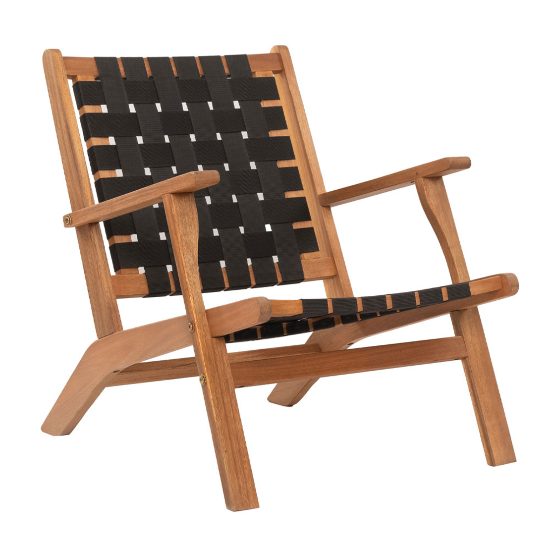 HASTAG ARMCHAIR NAYLON STRIPES BLACK NATURAL 60x76xH73cm VN