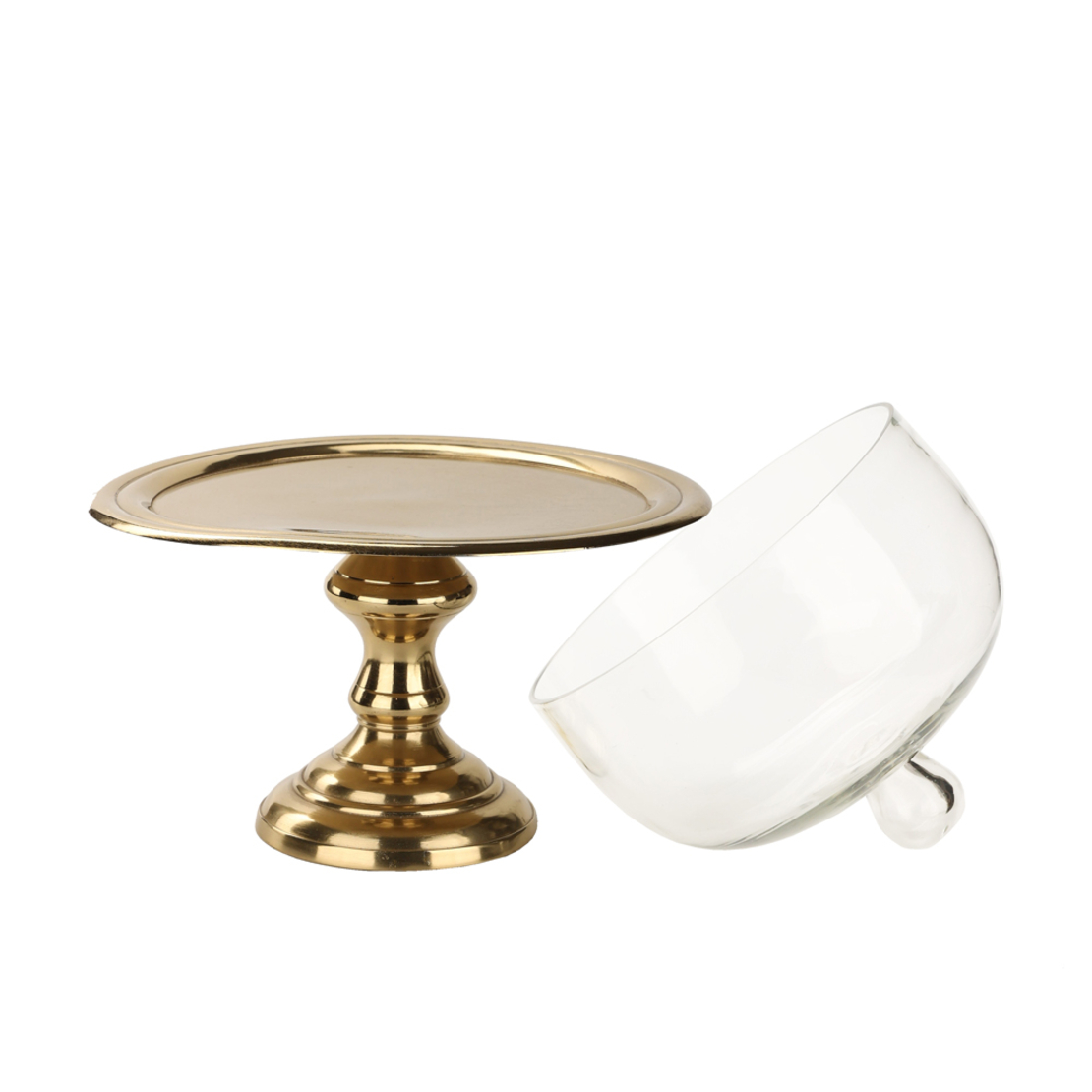 BRILLER COUP ALUMINIUM GLASS GOLD D23xH27cm IN