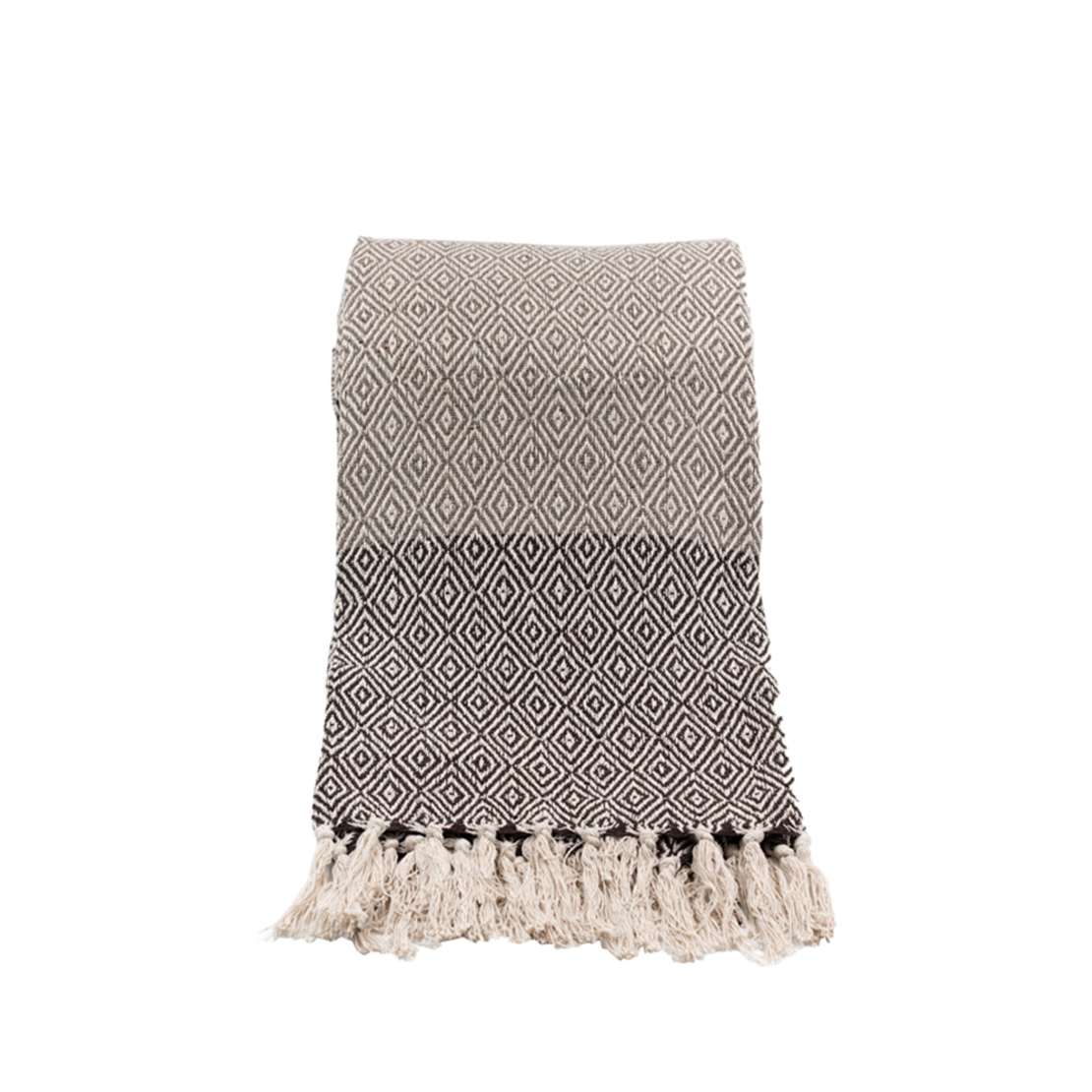 ROMVOS THROW COTTON POLYESTER BEIGE BROWN 130x170c