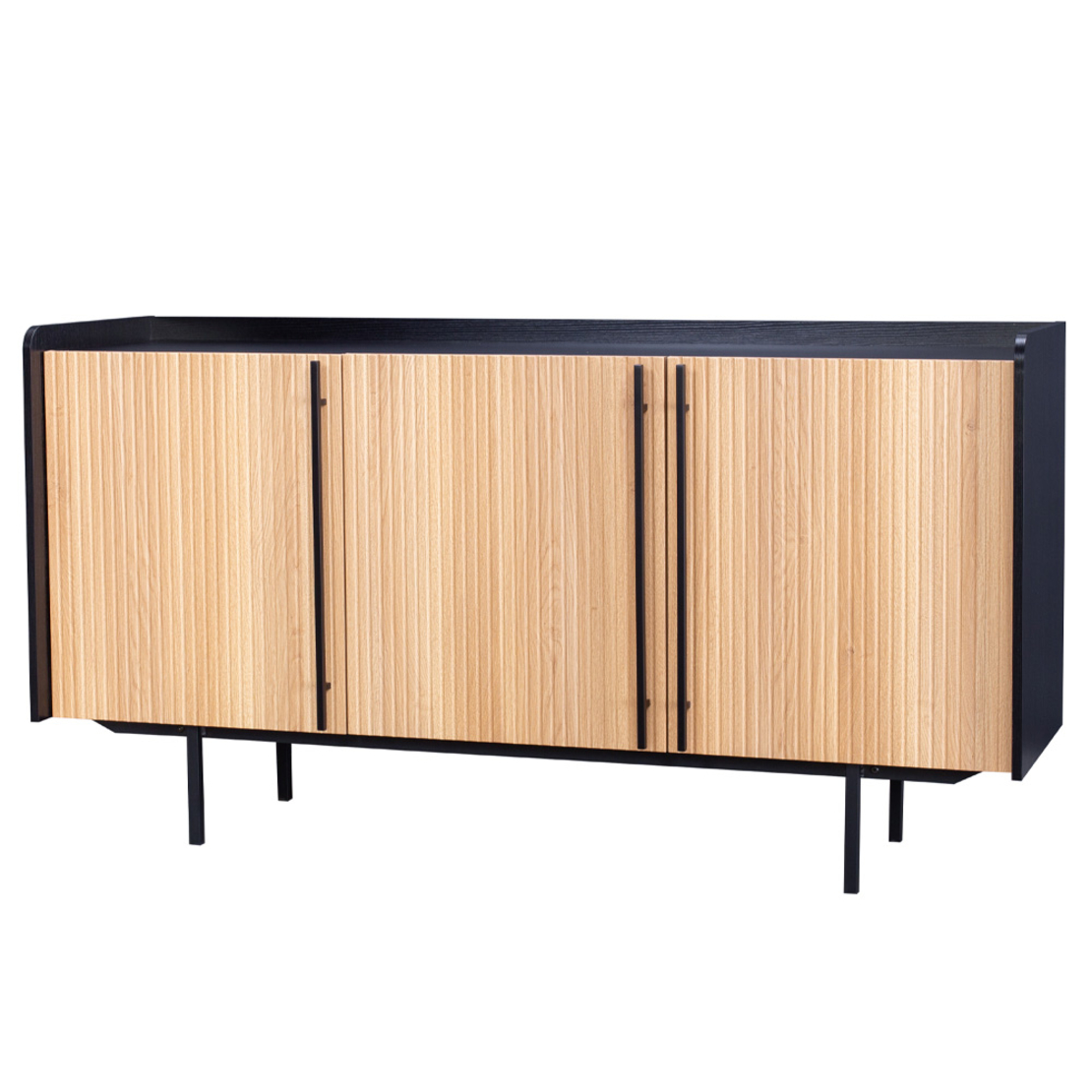 ORIGAMI SIDEBOARD 3DOORS CHIPBOARD WITH MELAMINE CARTA SONOMA 160x45xH85cm E1 PRC