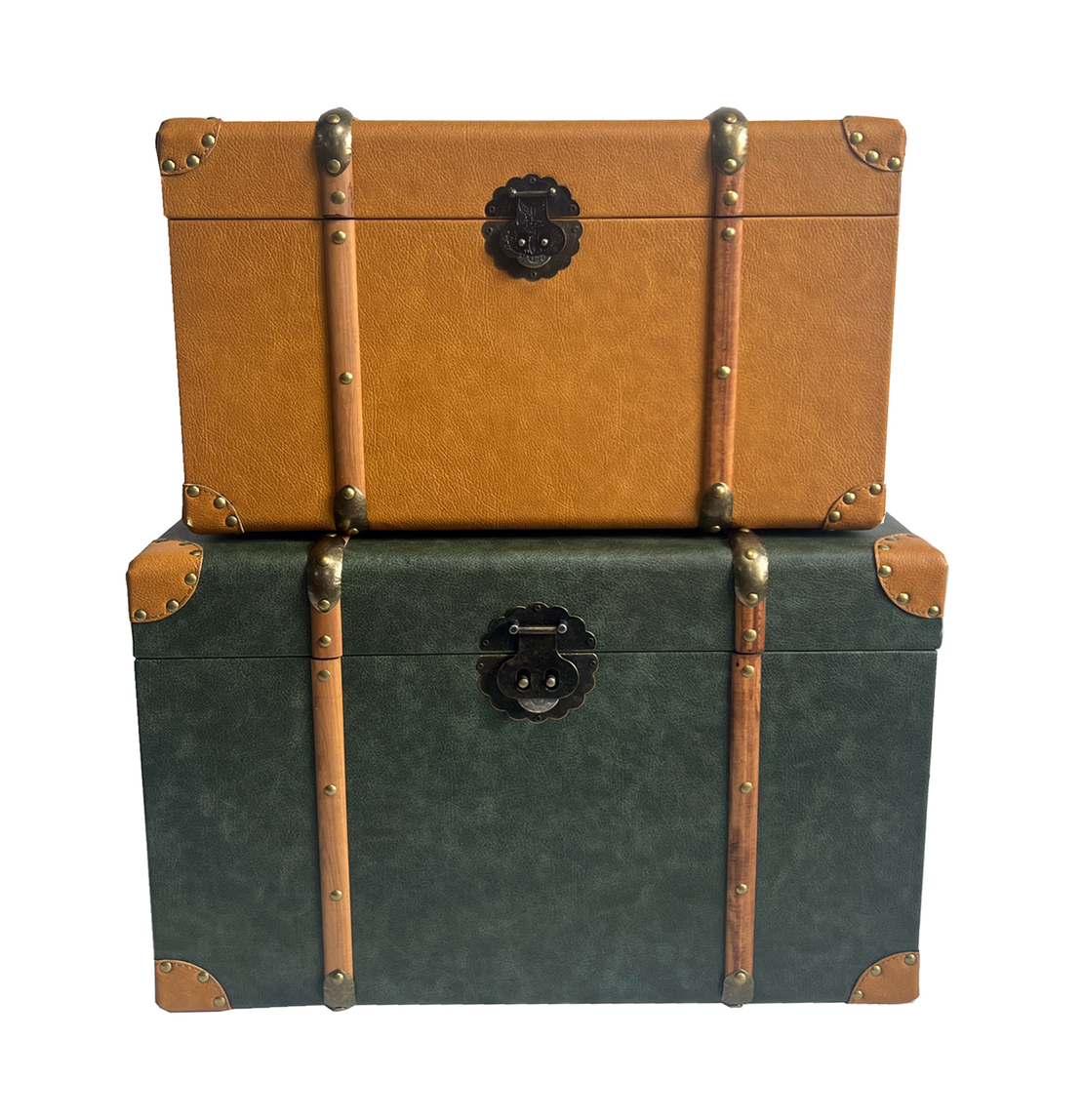 SADAR CHESTS MDF OLIVE GREEN MUSTARD FABRIC 64x40xH40cm PRC