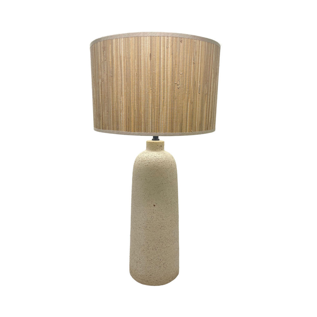 ZED LAMP TABLE 15x15x65 CERAMIC BEIGE BAMBOO NATURAL