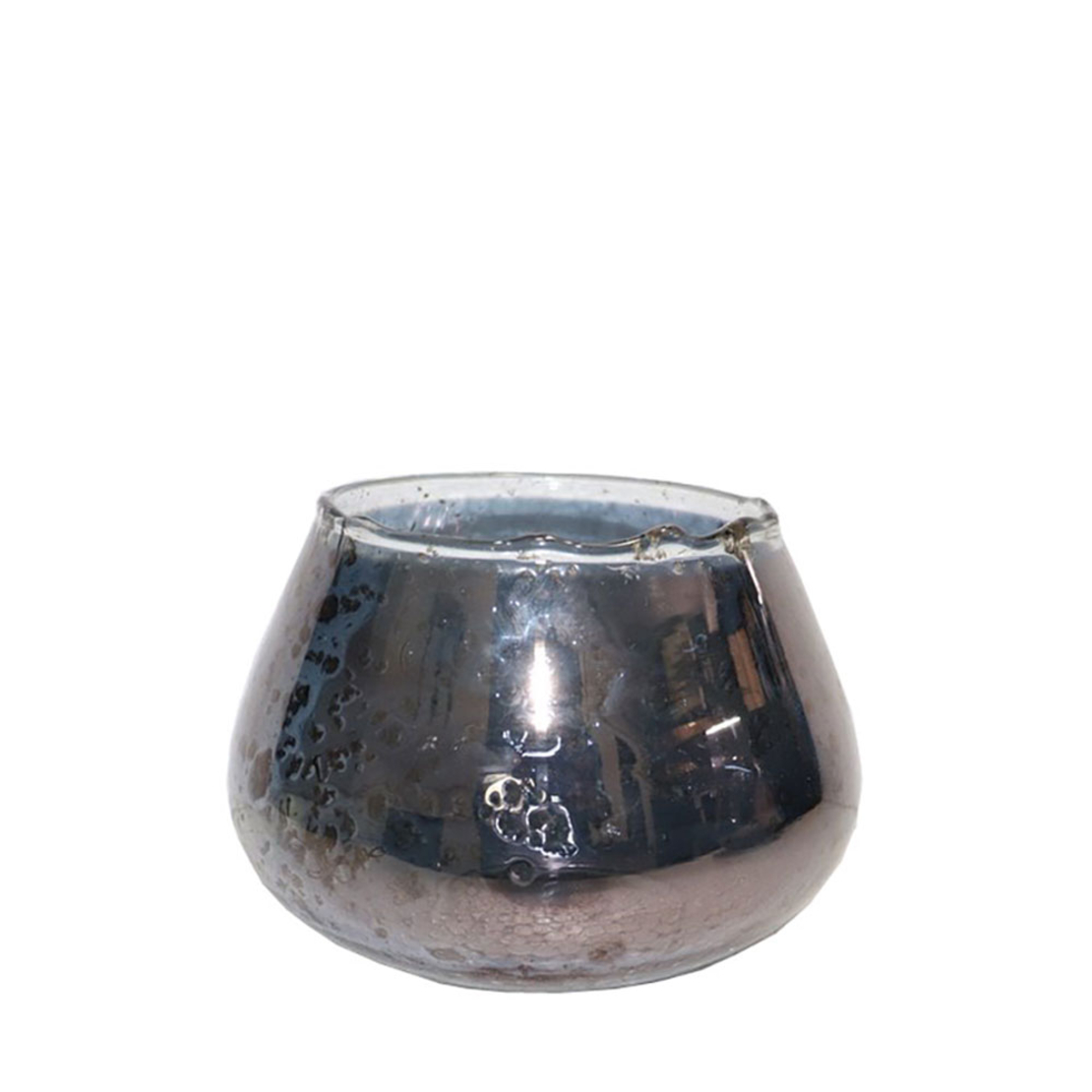 AMONG BASE FOR CANDLE GLASS GREY D14xH11cm IN