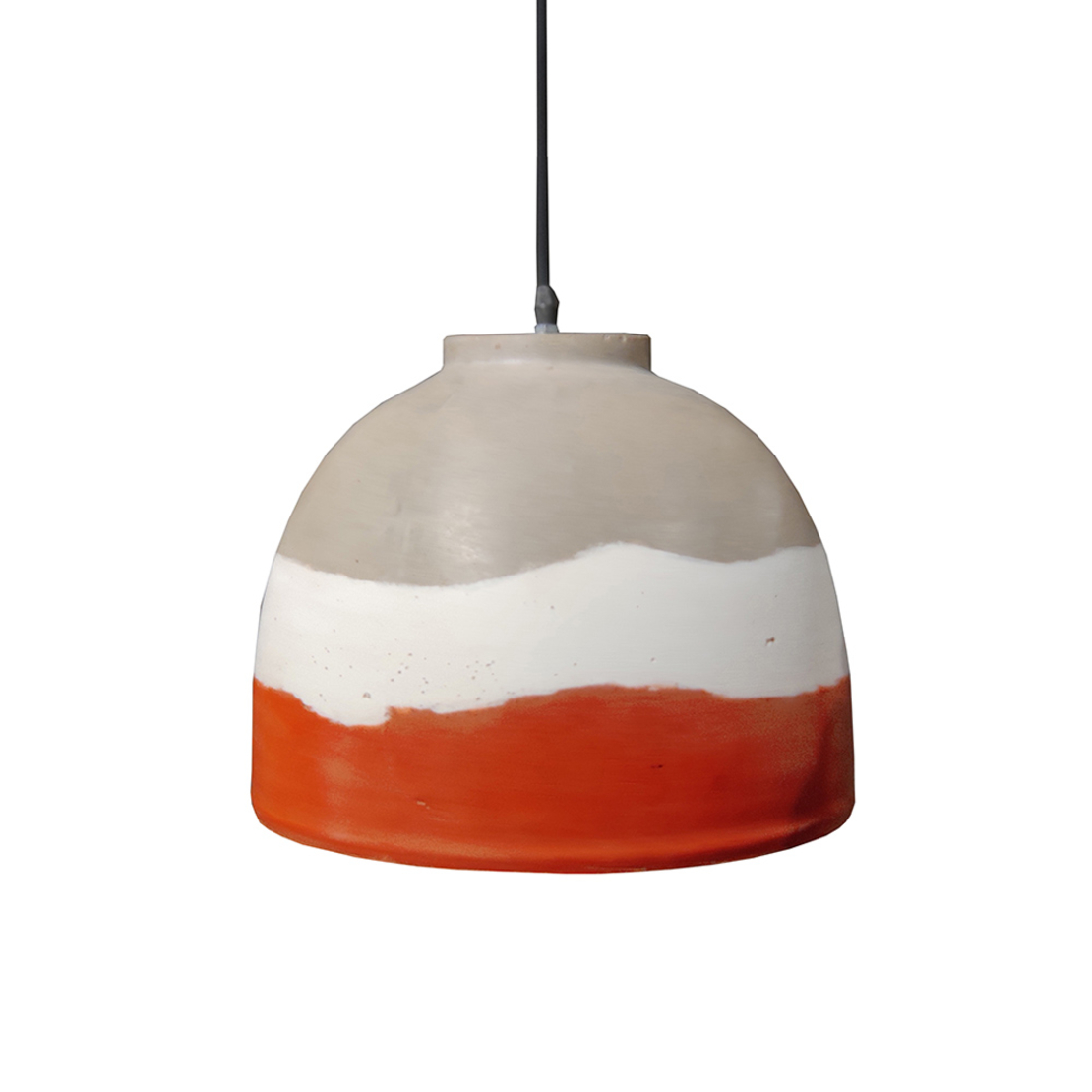 LETT LAMP PENDANT CONCRETE TERRACOTTA WHITE GREY D