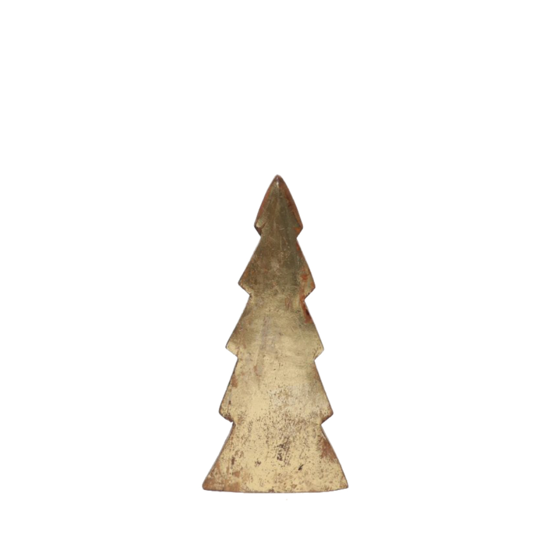 XMAS ADVENT TREE WOOD MANGO GOLD 14x3xH30cm IN