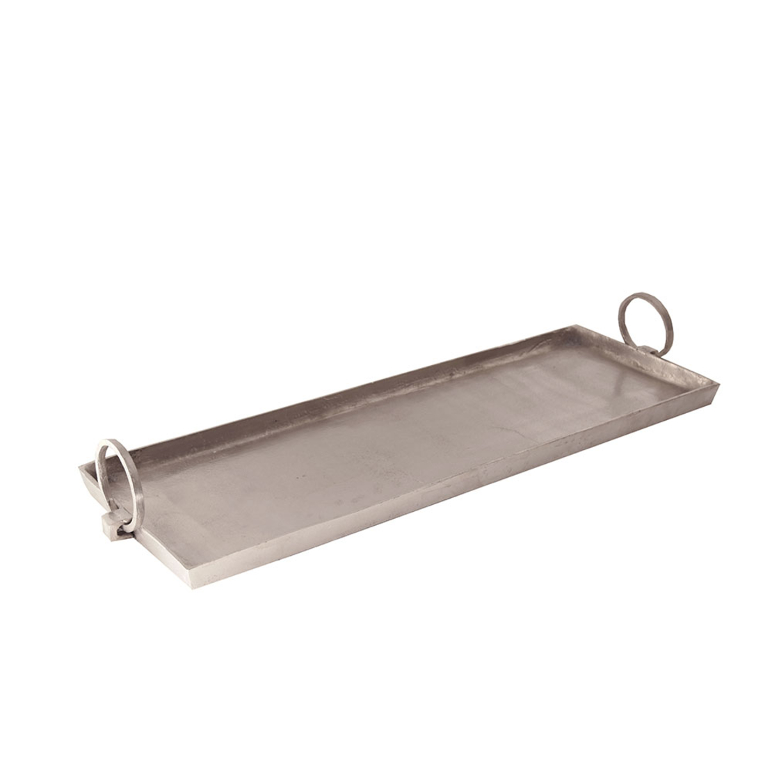 ANGOLO TRAY ALUMINIUM SILVER 75x24xH3cm IN