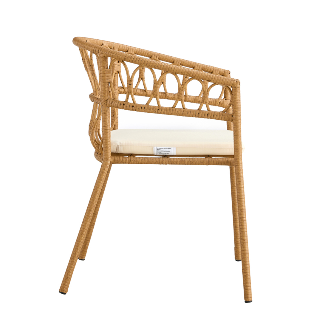 SURABAYA CHAIR PE RATTAN NATURAL WHITE 59x56x77.5 PRC