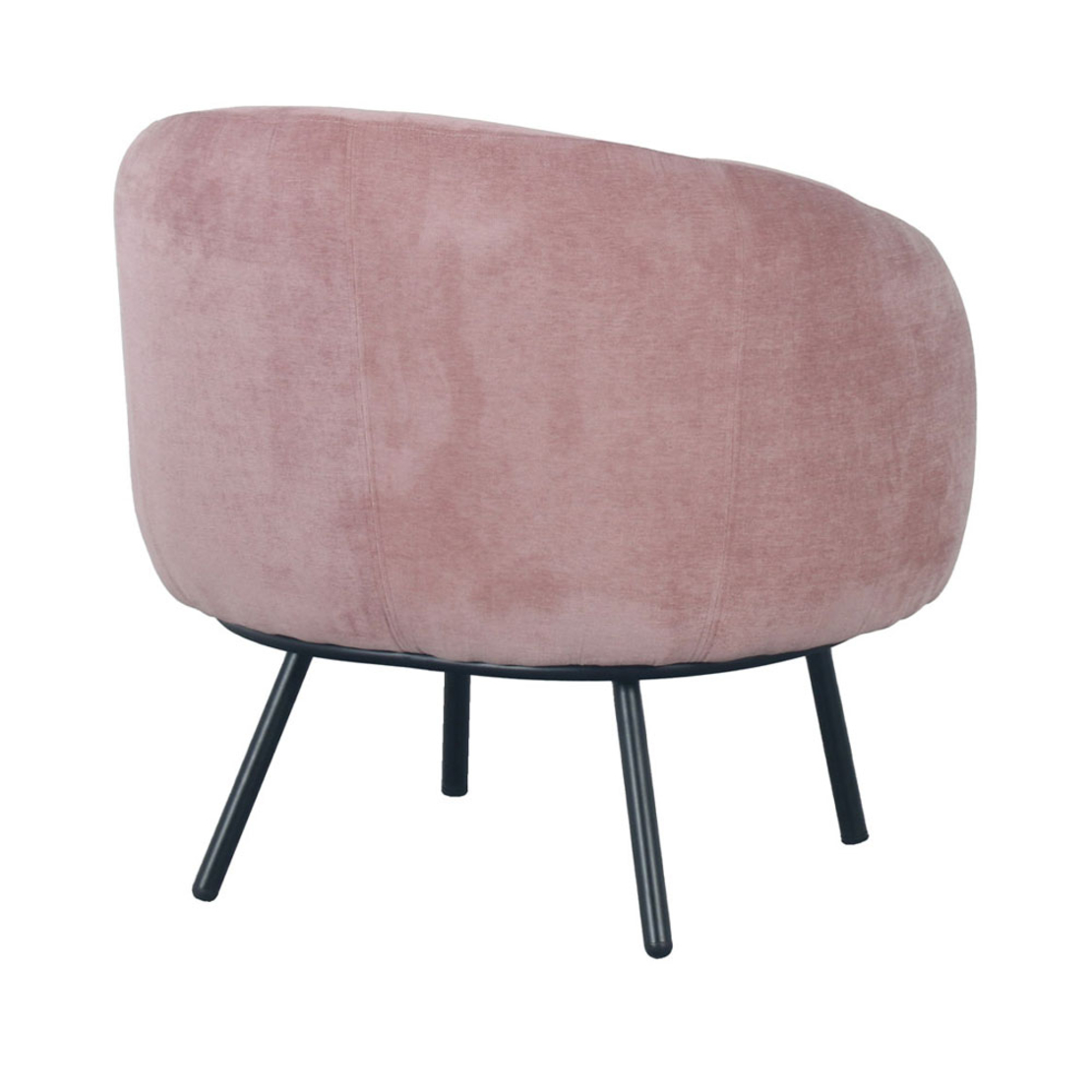 MALU ARMCHAIR FABRIC ENGLISH PINK METAL BLACK E1 PRC