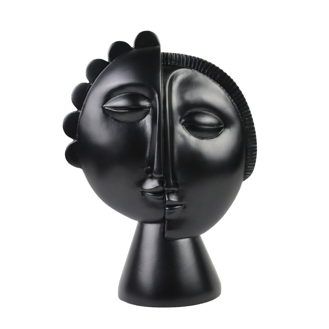 LOKI DECO FACE POLYRESIN BLACK 18x9xH25cm PRC