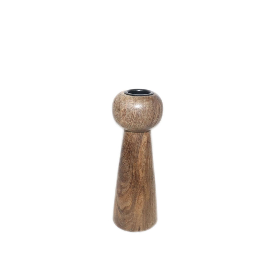 KAMAR CANDLE HOLDER WOOD NATURAL D5,5xH16cm IN