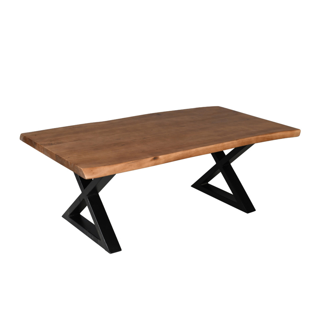MINGLE COFFEE TABLE WOOD ACACIA WALNUT BLACK METAL 115x60xH42cm IN