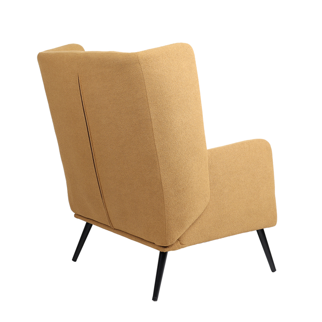 MONACO ARMCHAIR FABRIC MUSTARD WOOD RUBBERWOOD BLACK PRC