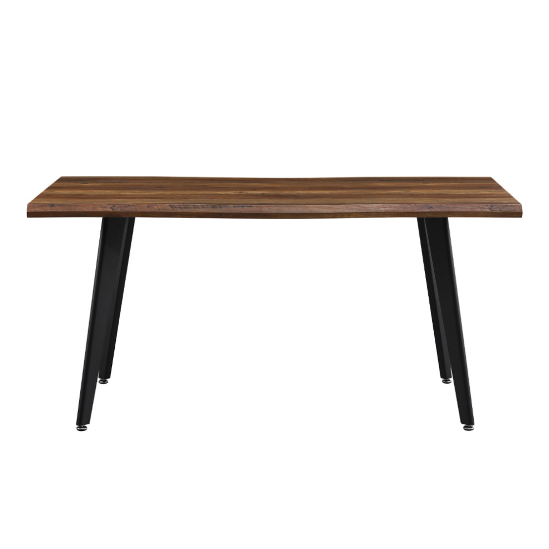 GROOVES TABLE MDF WITH PAPER VENEER WALNUT METAL BLACK PRC