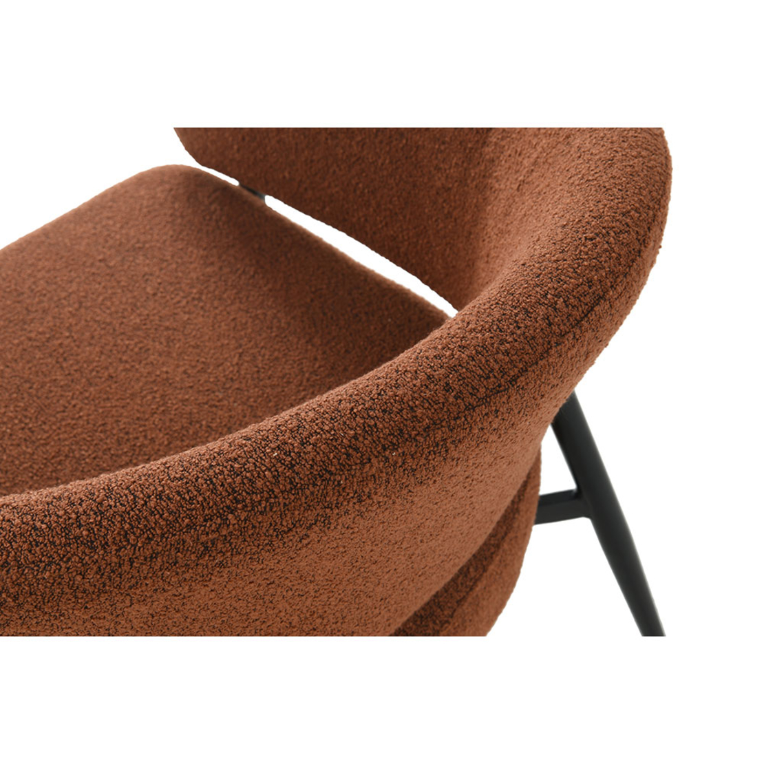 MORITZ ARMCHAIR FABRIC TERRACOTTA METAL BLACK E1 PRC