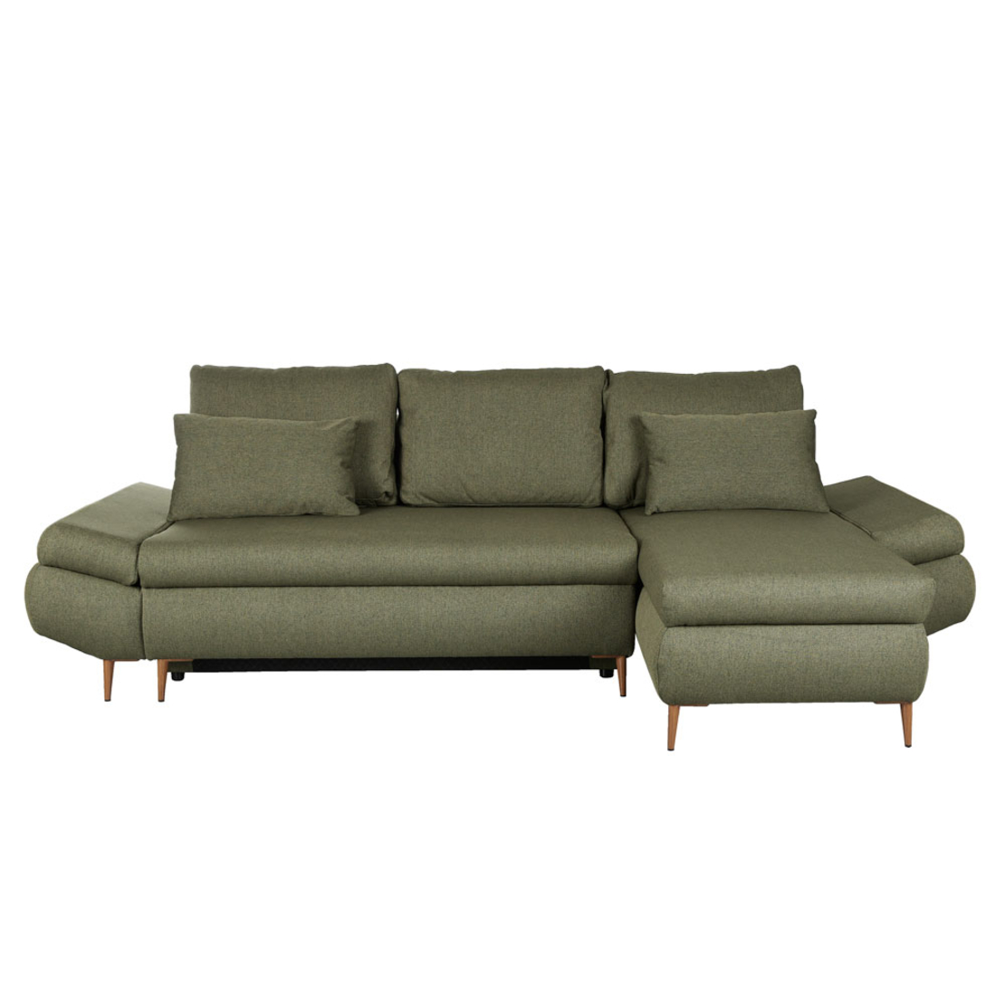 JACOB SOFA BED CORNER RIGHT EASY CLEAN FABRIC OLIVE GREEN E1 EU