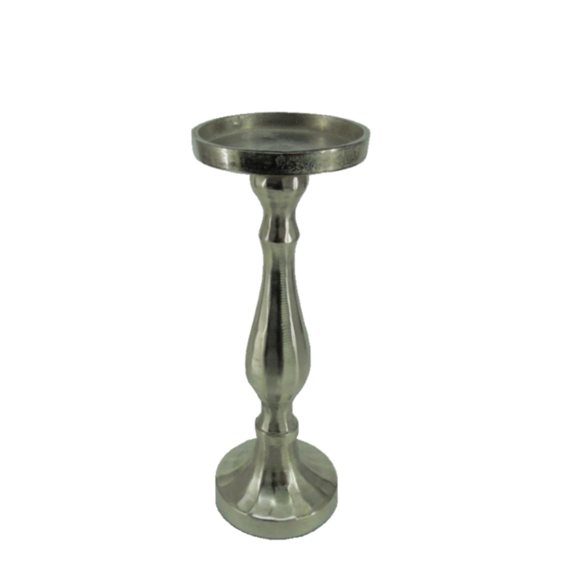 PERRY CANDLE HOLDER ALUMINIUM SILVER D9xH23cm IN