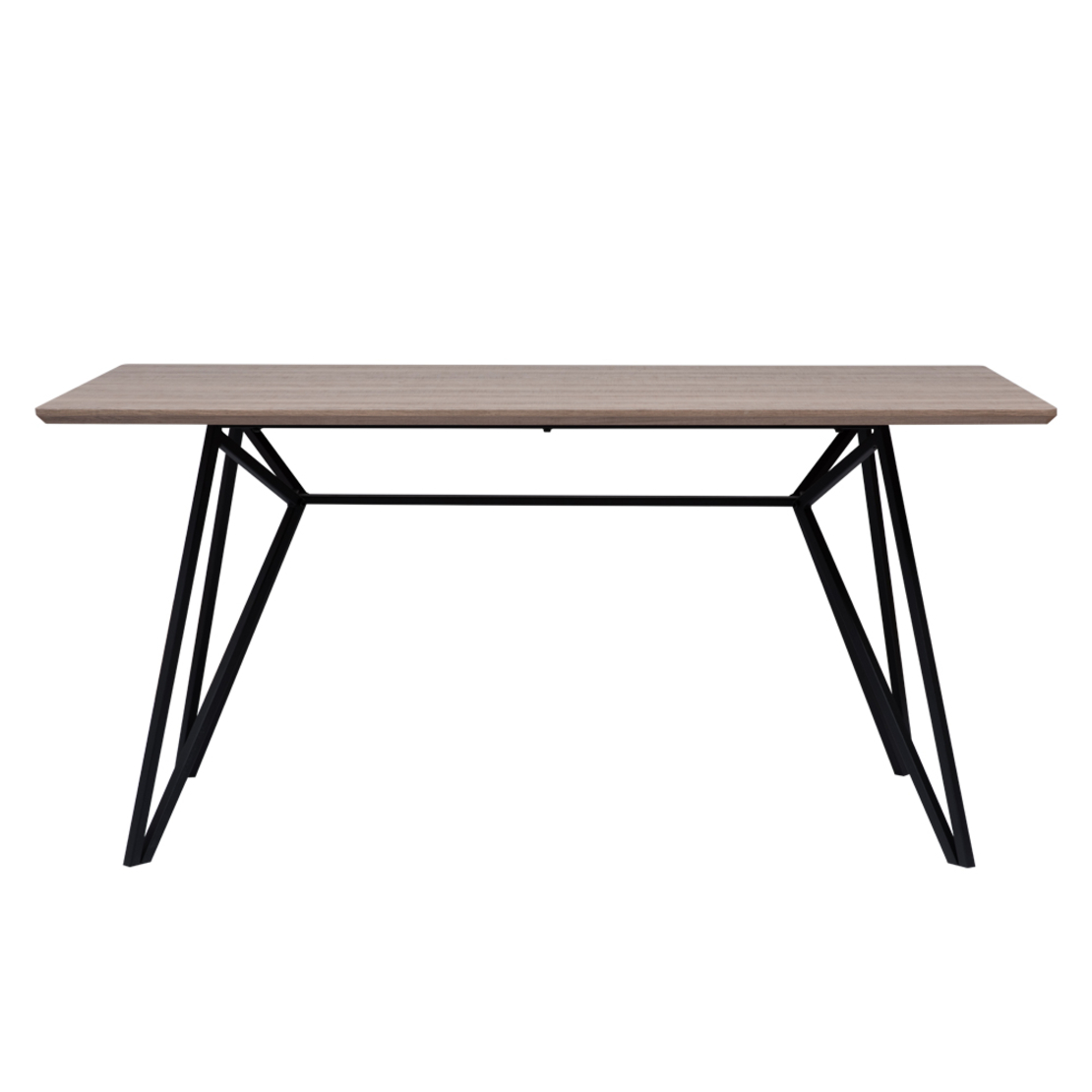 BOGARD TABLE METAL OAK LIGHT MDF WITH PAPER VENEER BLACK E1 PRC