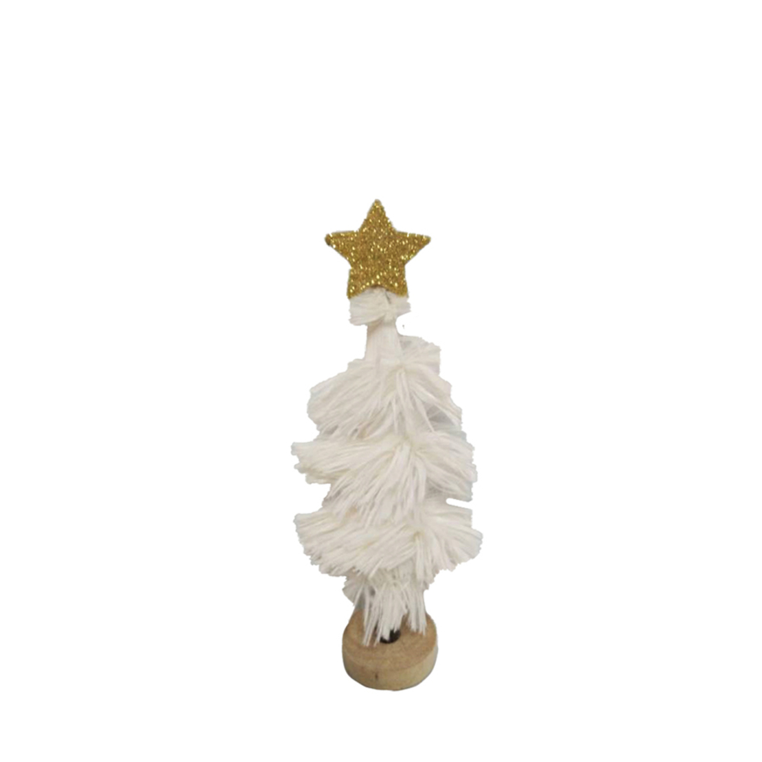 XMAS FUZZY TREE PINEWOOD WHITE D6xH28cm PRC