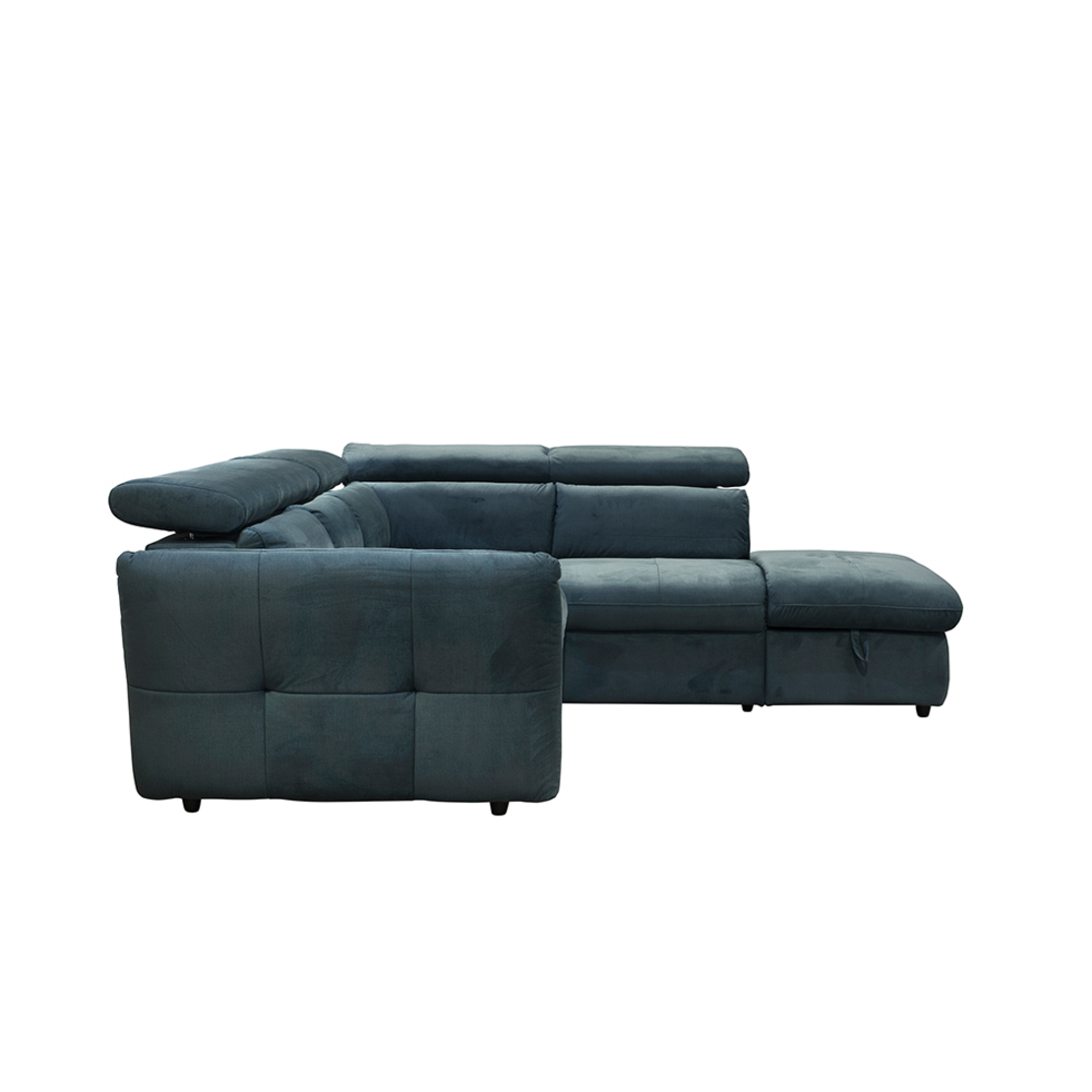 MONSERAT SOFA BED CORNER RIGHT EASY CLEAN FABRIC PETROL E1 EU