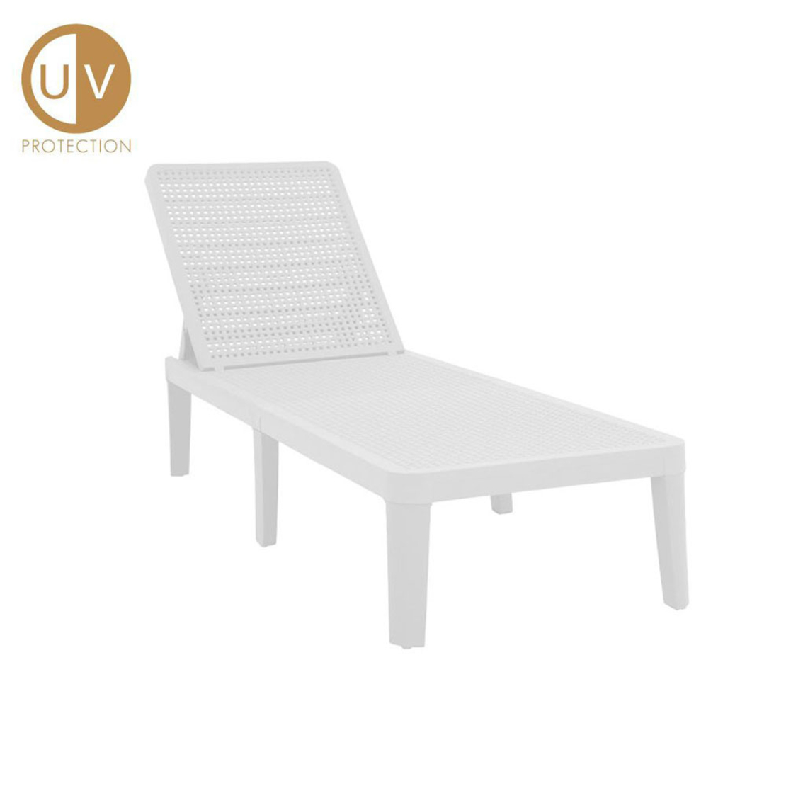 SEAGULL SUNBED PP WHITE 191x55x29 PRC