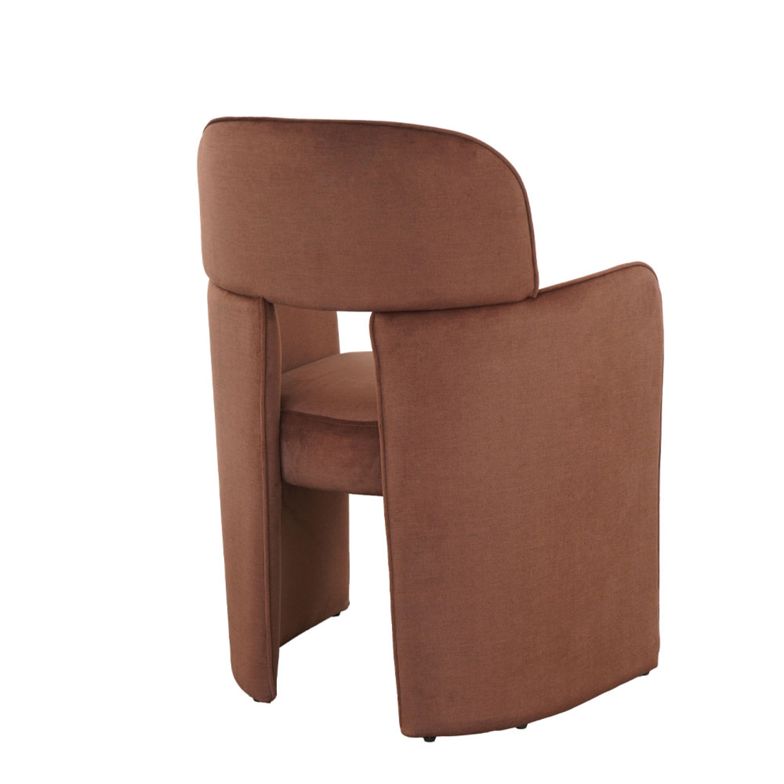 VANITY ARMCHAIR FABRIC BROWN METAL E1 PRC