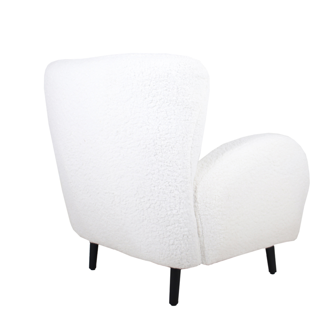 ONE & ONLY ARMCHAIR FABRIC WHITE WOOD BLACK E1 PRC