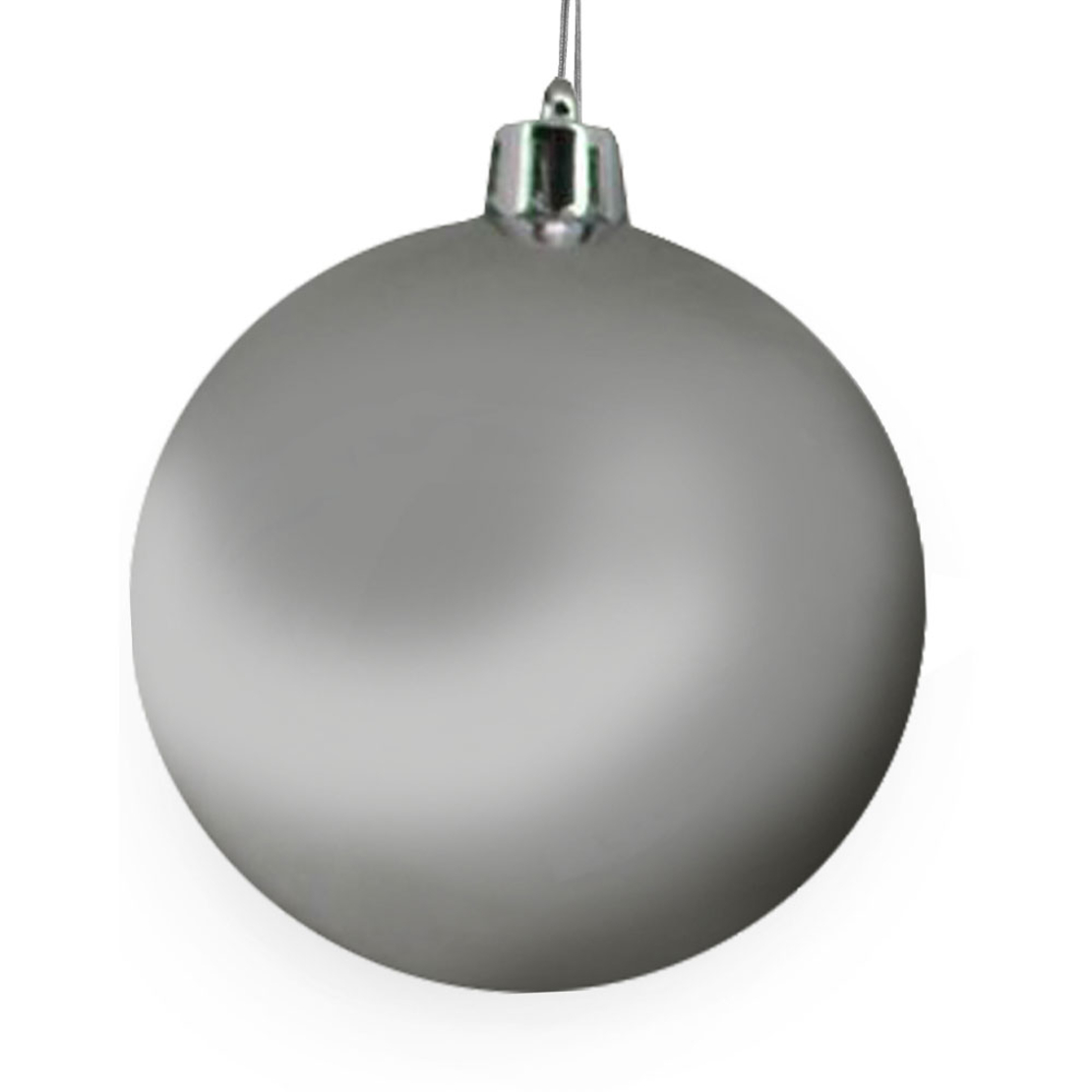SILVER CHRISTMAS BALL 25x25x25 PLASTIC SILVER