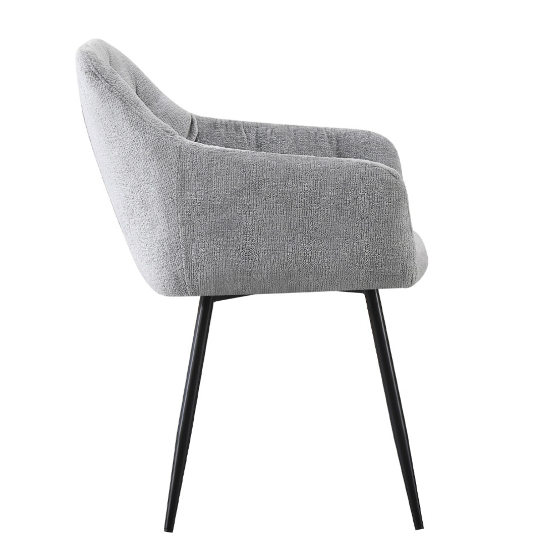 SAVVY CHAIR FABRIC GREY LIGHT METAL BLACK PRC