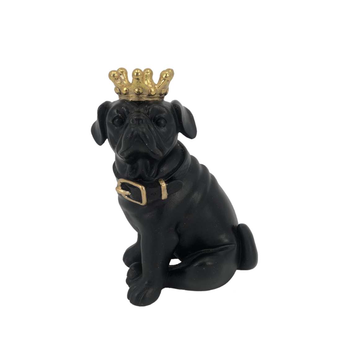 BURNIE 2 DECO POLYRESIN BLACK GOLD 12,2x9,3xH16,8c