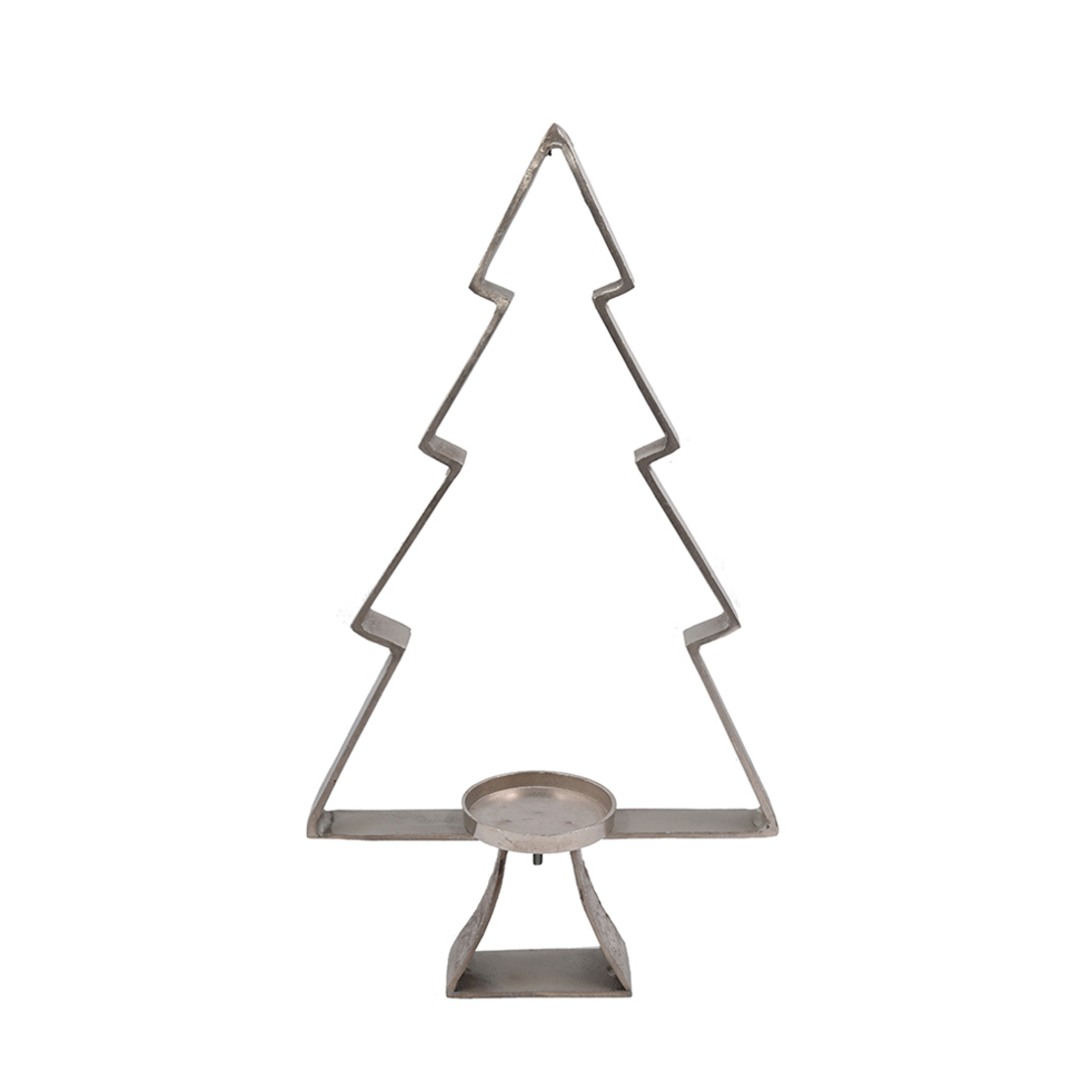 XMAS NOEL TREE ALUMINIUM SILVER 36x11xH66cm IN