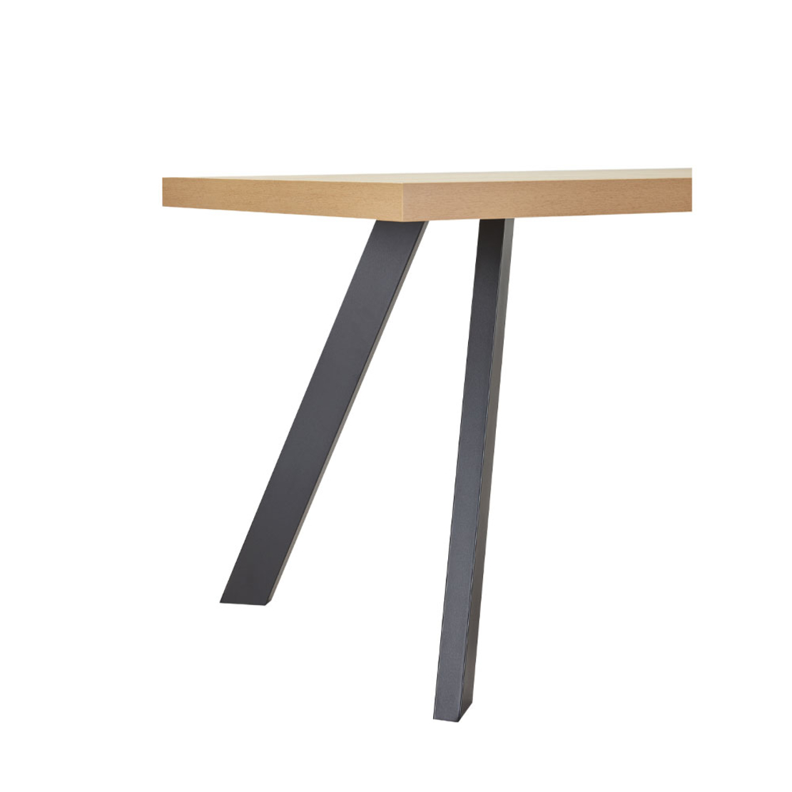 VILLE TABLE MELAMINE NATURAL MELAMINE BLACK 160x80x76 E1 PRC