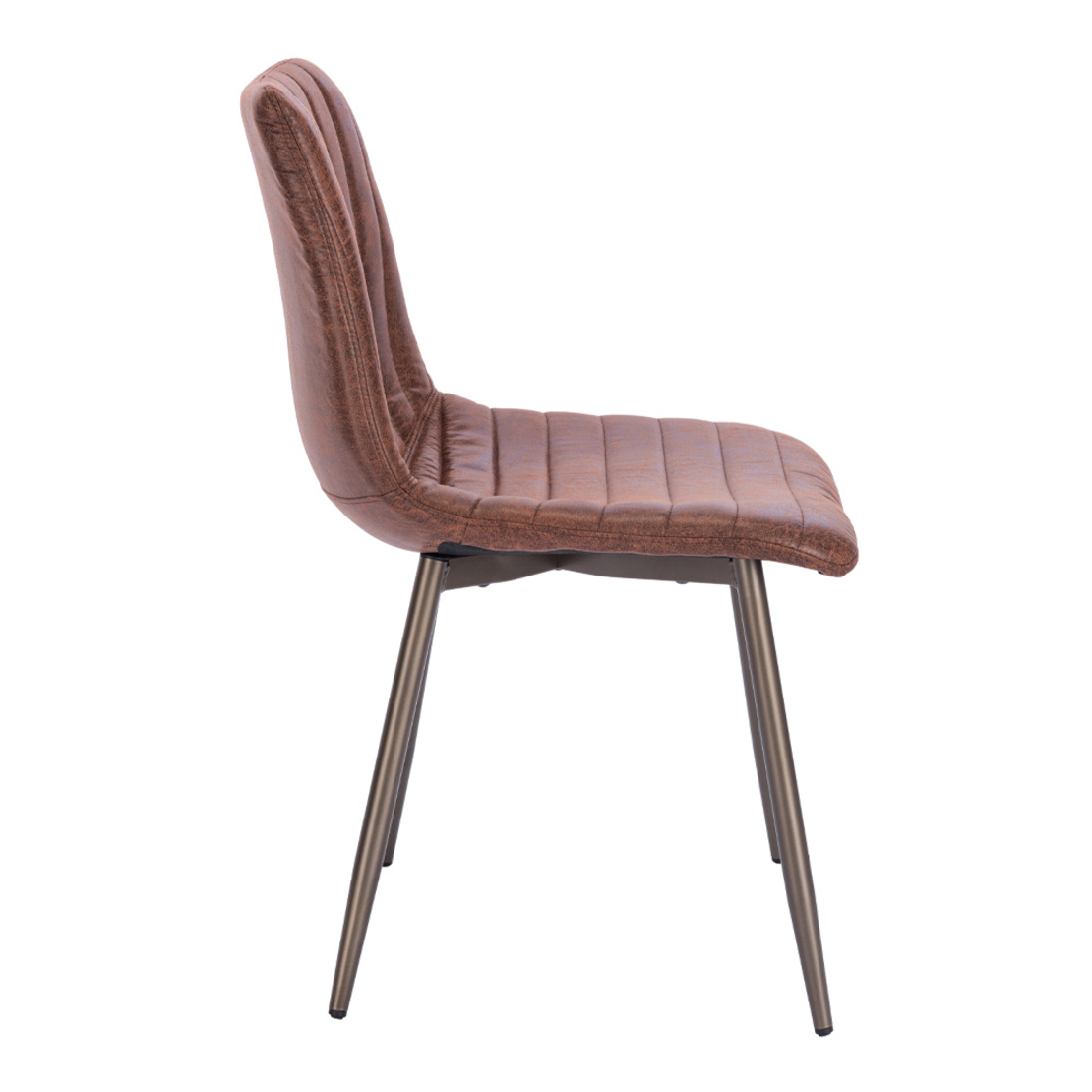 STRIPES CHAIR FABRIC BROWN GUNMETAL METAL PRC