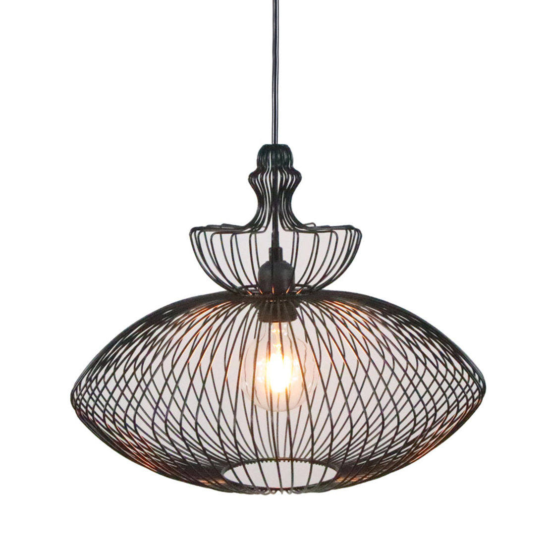 AZURE LAMP PENDANT METAL BLACK 40,5x40,5xH32,5cm C
