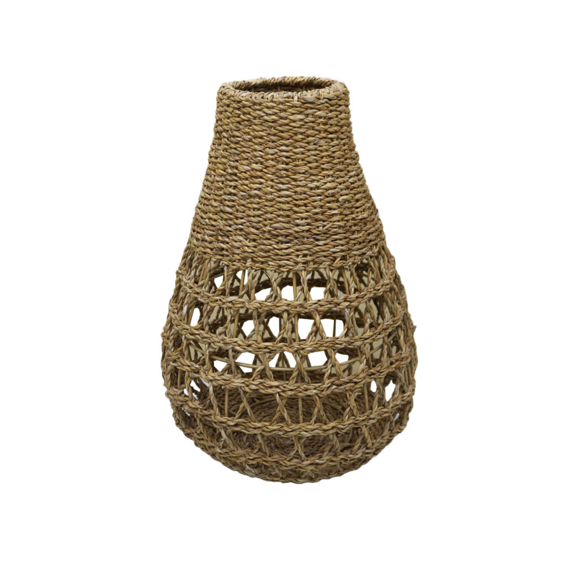 ALMAR VASE SEAGRASS IRON NATURAL D16/38/22xH50cm