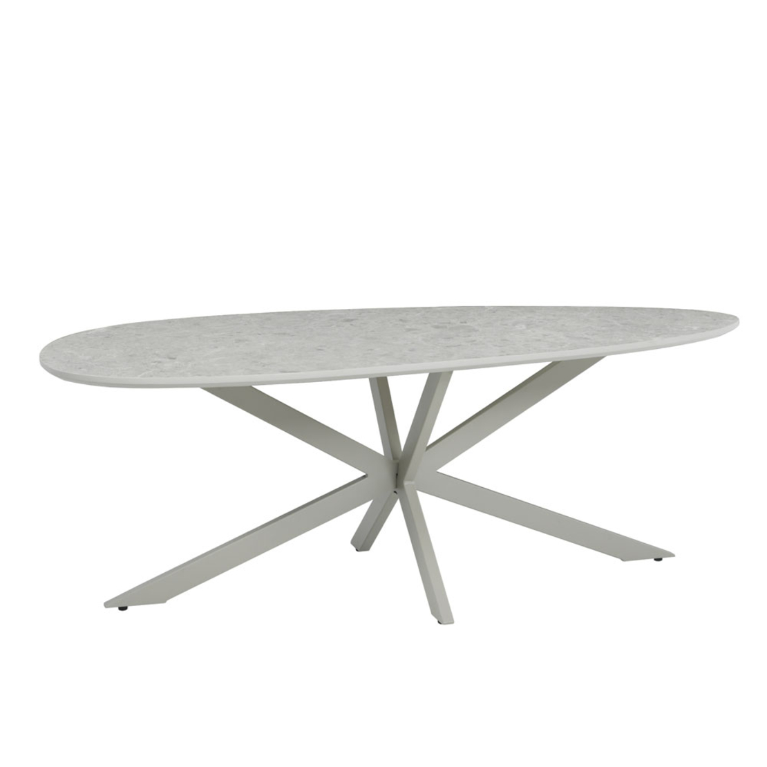 CASPIAN COFFEE TABLE MELAMINE GREY WITH MARBLE PATTERN METAL LATTE 120x60x43 E1 PRC