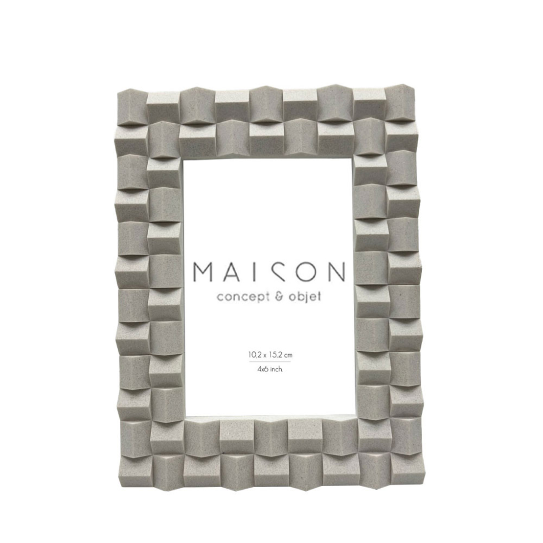 TILES PHOTO FRAME POLYRESIN GLASS WHITE 17x2xH22cm