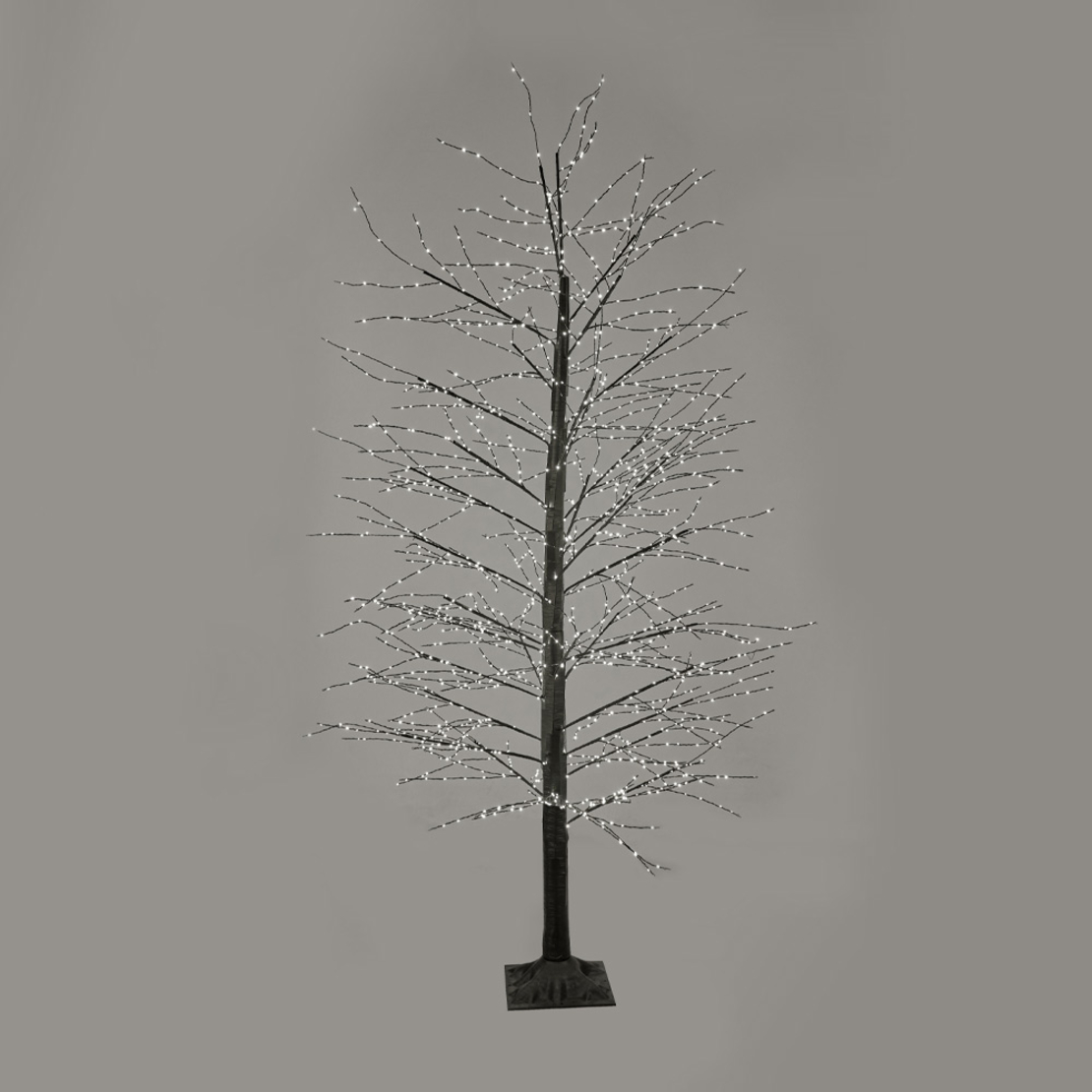 XMAS GLOW LED TREE WARM LIGHT ΧΑΛΚΟΣ PVC BLACK D40