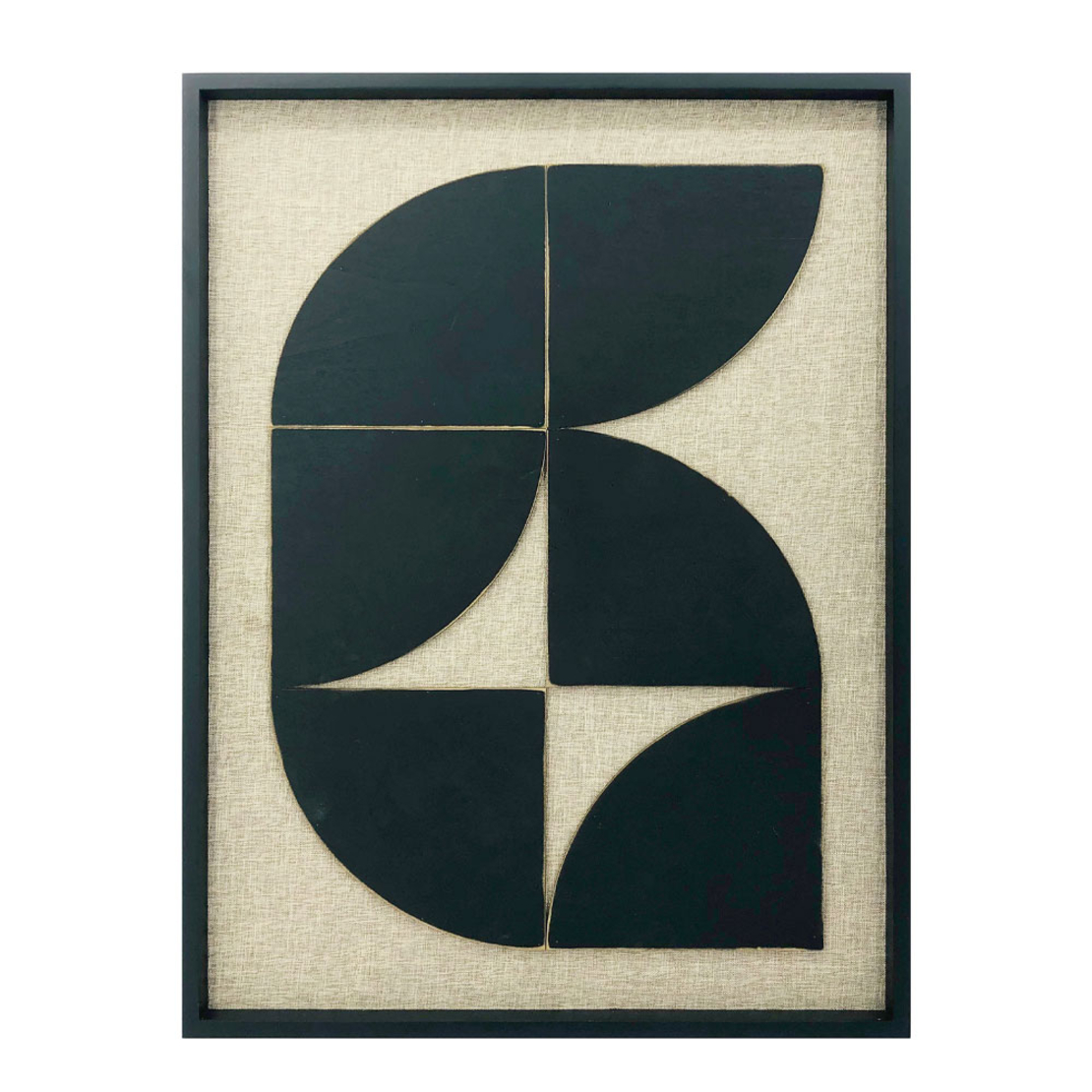 ECHOES OF THE HEART PAINTING WOOD BEIGE BLACK FRAM