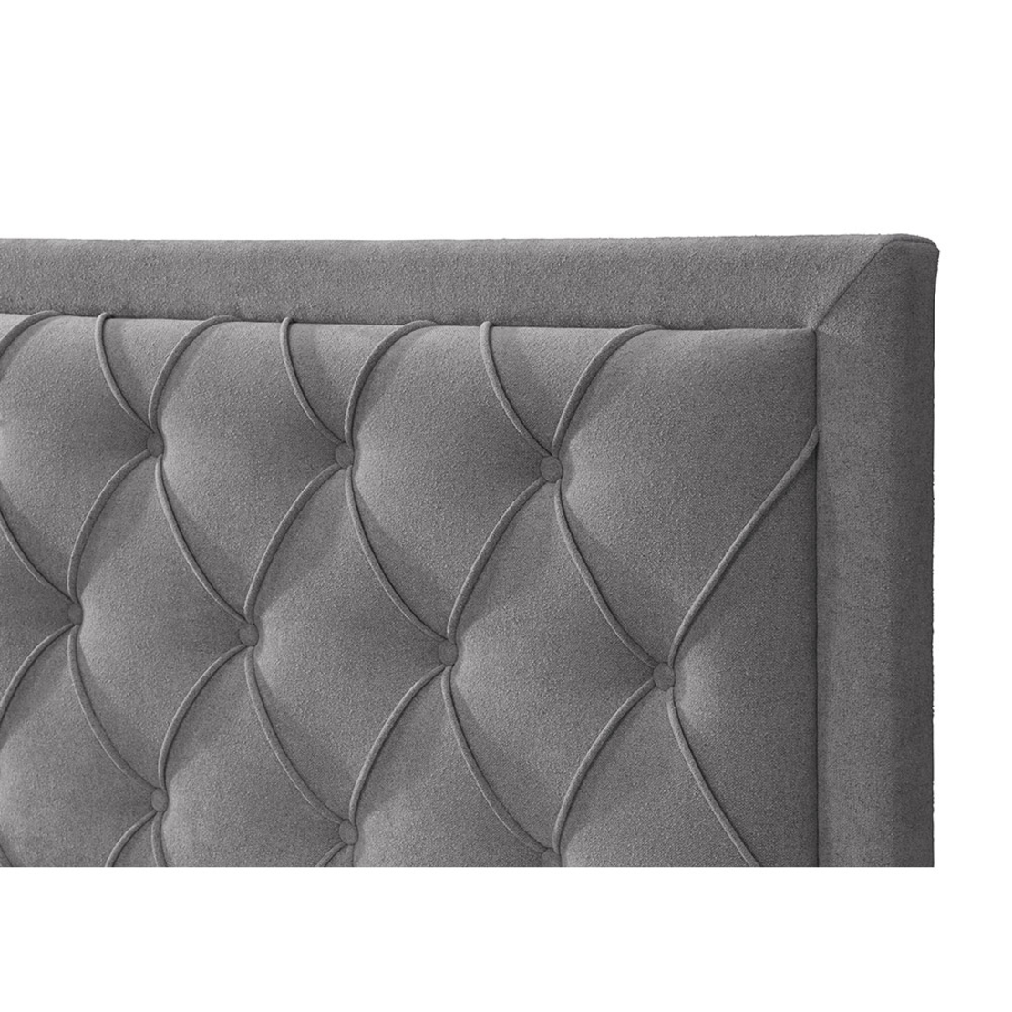 NOBLE BED (FOR MATTRESS 160x200cm) FABRIC GREY DARK E1 MY