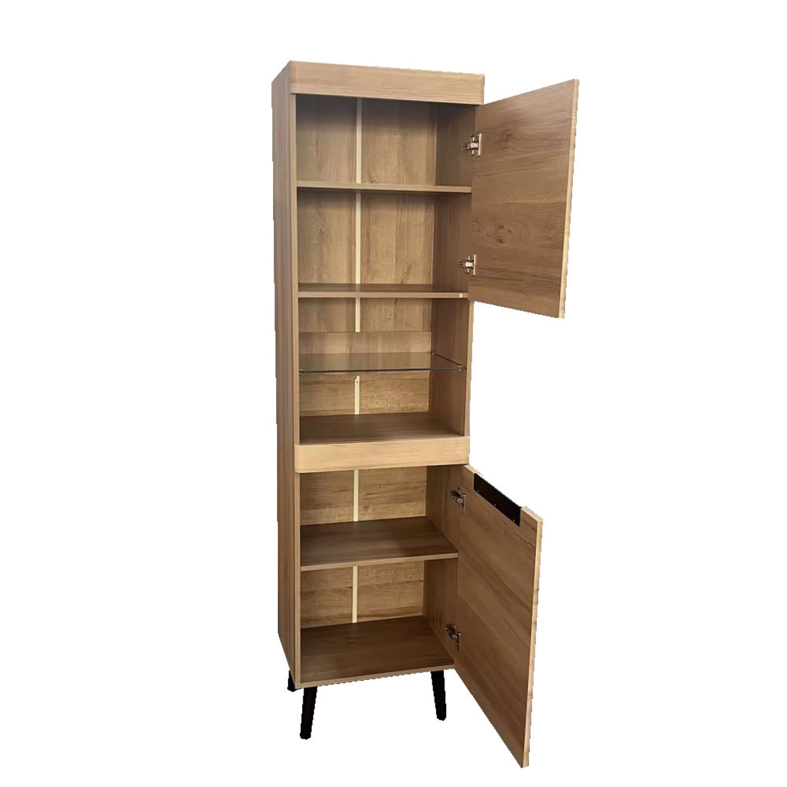 GRIF CABINET CHIPBOARD WITH MELAMINE NATURAL BLACK 53x40xH197cm E1 PRC