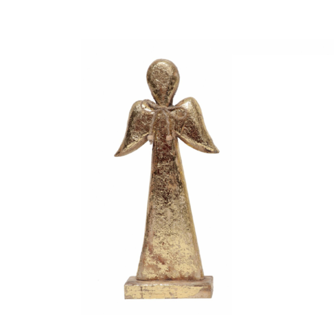 XMAS BIANCA ANGEL WOOD MANGO GOLD 17x6xH38cm IN