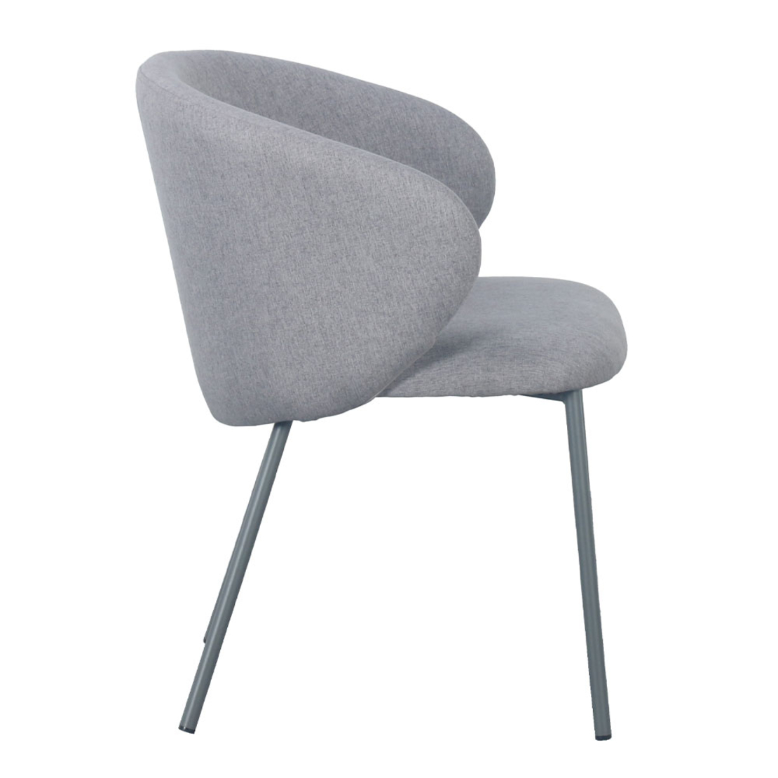 KIRA CHAIR FABRIC GREY LIGHT METAL GREY DARK E1 PRC