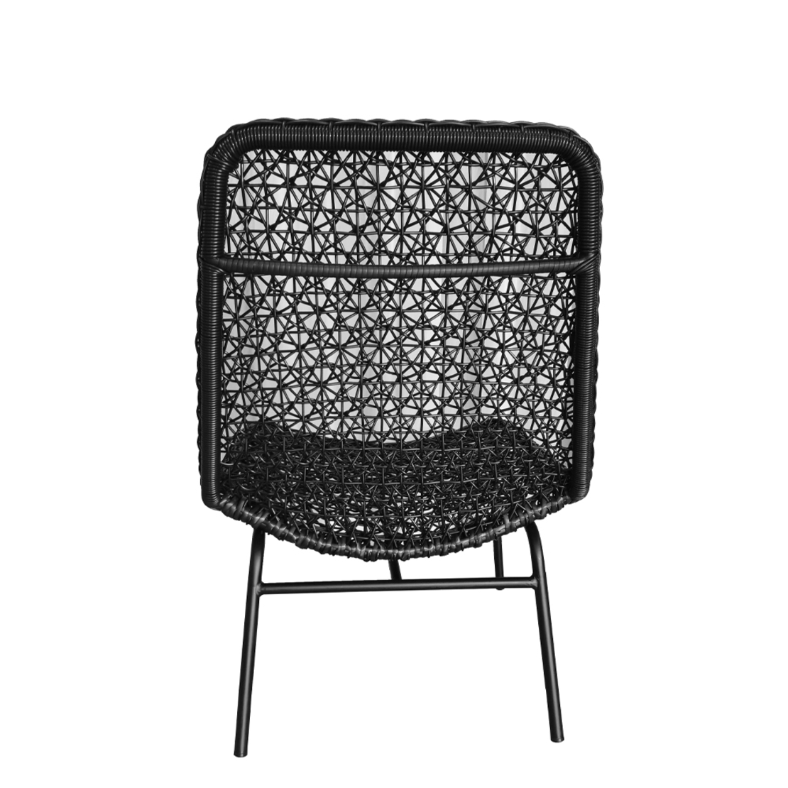 TUNISIA ARMCHAIR PE WOVEN BLACK BLACK 67x77xH96cm PRC