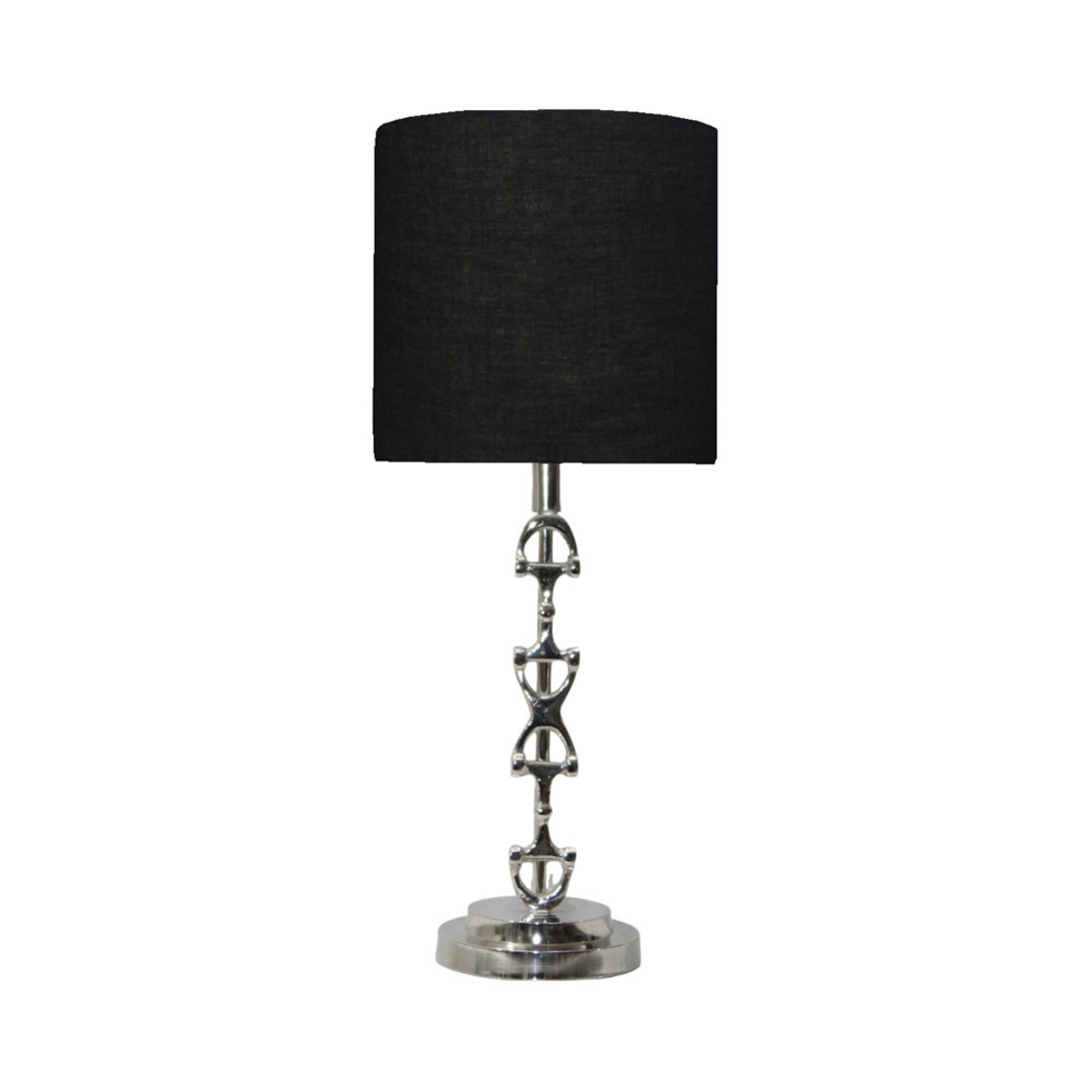 SANDRO LAMP TABLE SILVER BLACK 25x25xΗ50cm CE IN