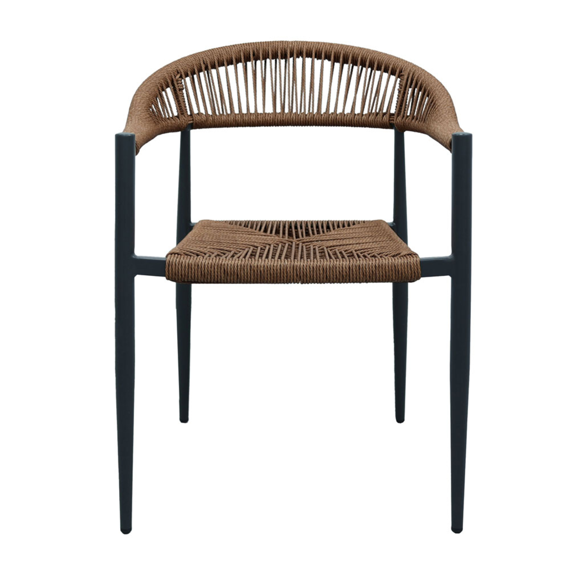 CARLA CHAIR ALUMINIUM BLACK WALNUT 56x59xH78cm PRC