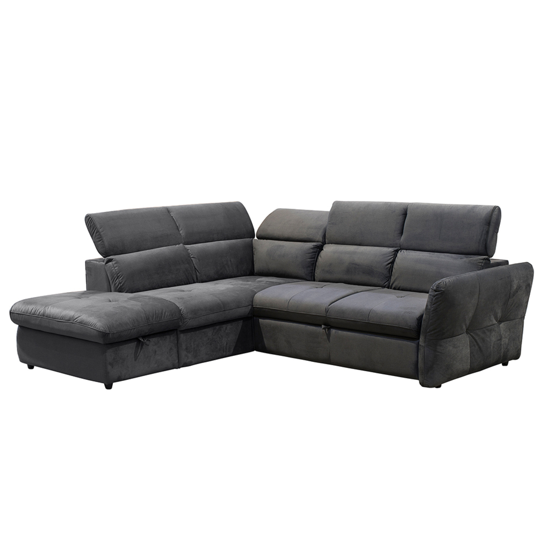 MONSERAT SOFA BED CORNER LEFT EASY CLEAN FABRIC ANTHRACITE E1 EU