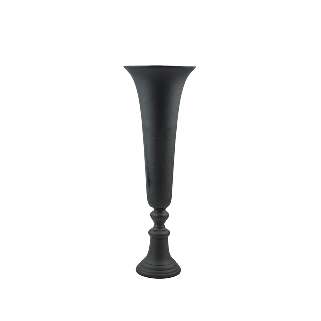 FLORES VASE ALUMINIUM BLACK 19x19xH55cm IN