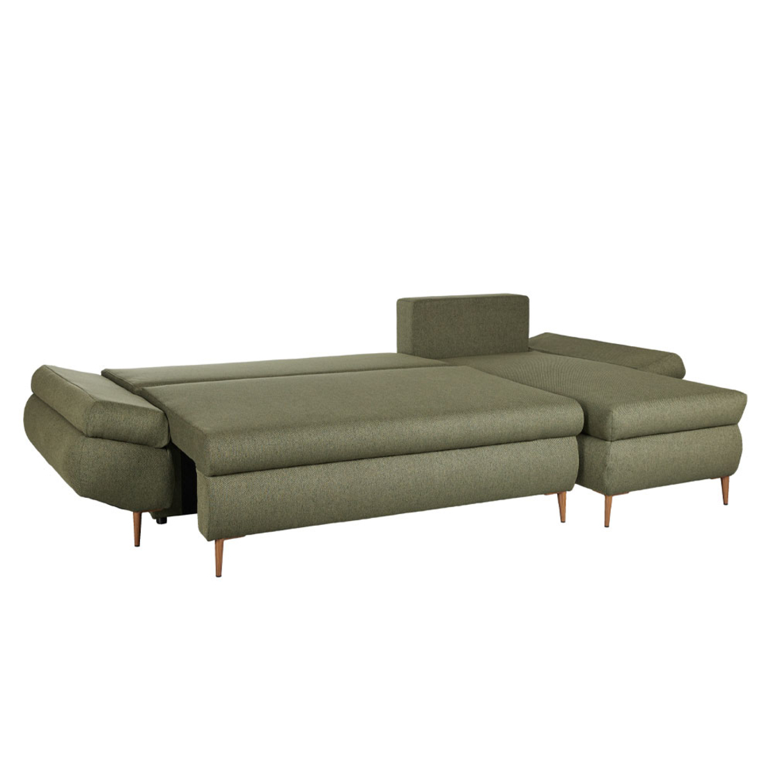 JACOB SOFA BED CORNER RIGHT EASY CLEAN FABRIC OLIVE GREEN E1 EU