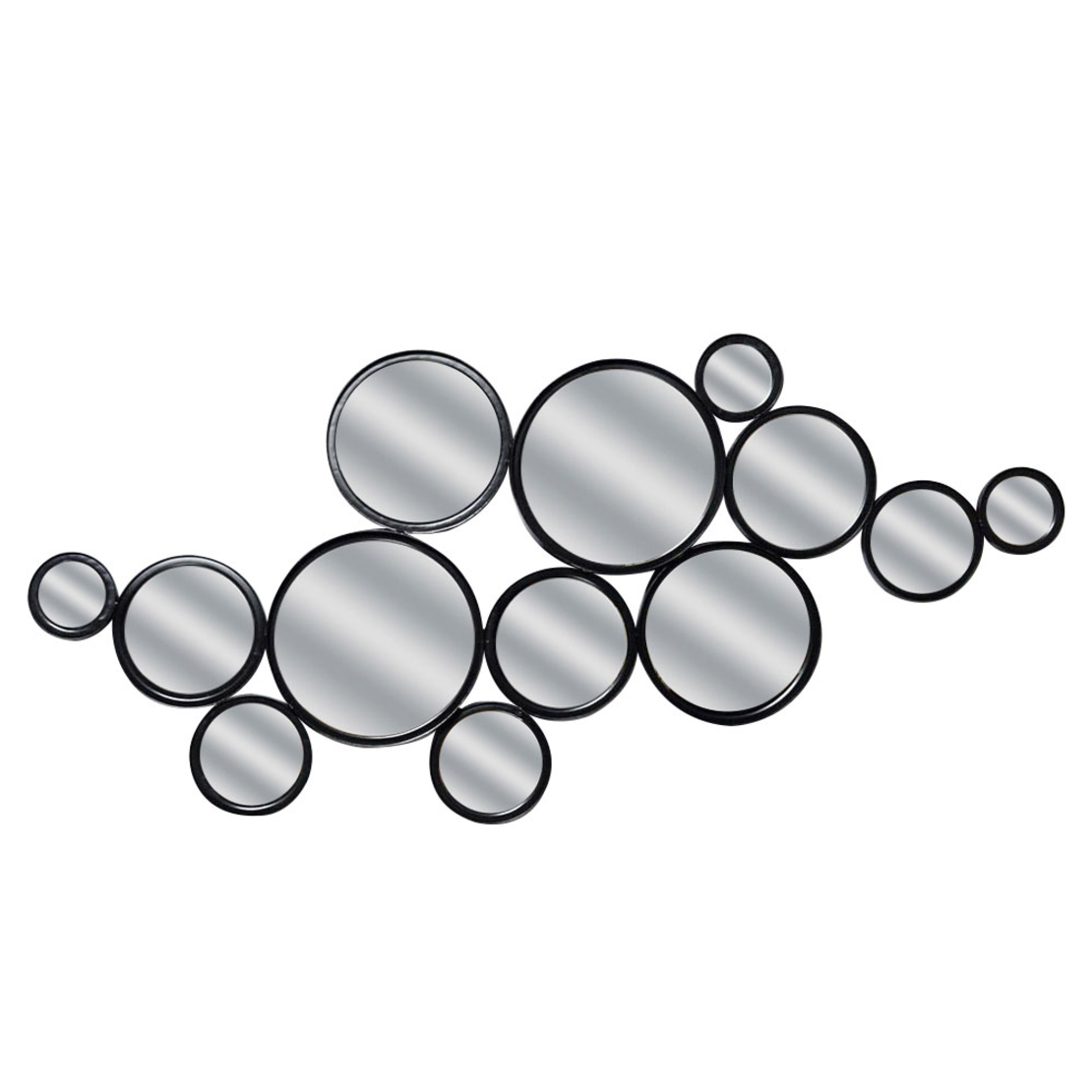BUBBLES MIRROR WALL METAL BLACK MAT 127,8x3,2xH60,5cm PRC