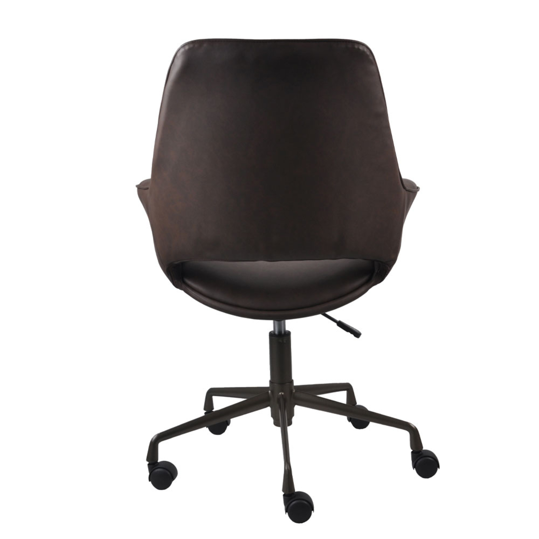 MINIMAL CHAIR DESK FABRIC BROWN METAL METAL 65,5x64,5xH106cm PRC